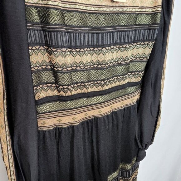 NWT Maria Pavan Midi Dress in Black and Gold Size XS‎ - Picture 6 of 7